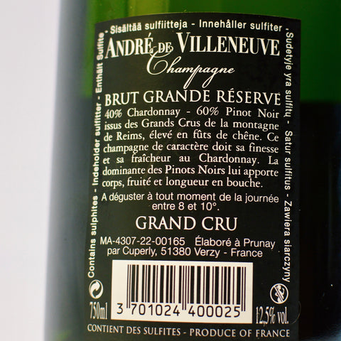 André de Villeneuve Brut Grand Cru Champagne